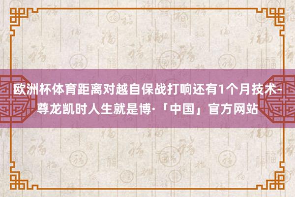 欧洲杯体育距离对越自保战打响还有1个月技术-尊龙凯时人生就是博·「中国」官方网站