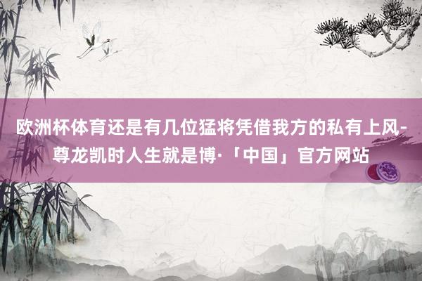 欧洲杯体育还是有几位猛将凭借我方的私有上风-尊龙凯时人生就是博·「中国」官方网站