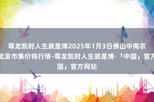 尊龙凯时人生就是博2025年1月3日佛山中南农居品批发市集价钱行情-尊龙凯时人生就是博·「中国」官方网站