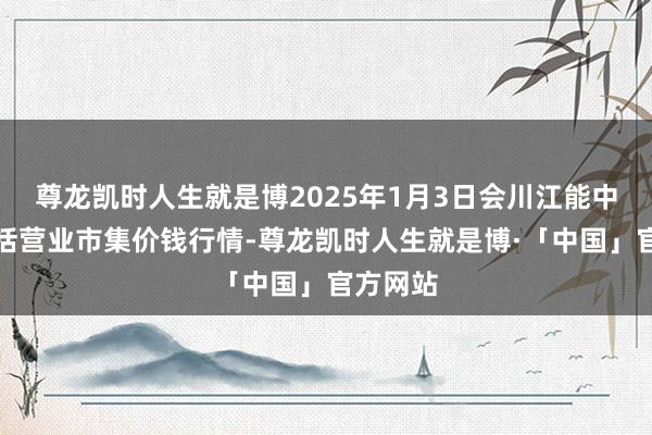 尊龙凯时人生就是博2025年1月3日会川江能中药材概括营业市集价钱行情-尊龙凯时人生就是博·「中国」官方网站