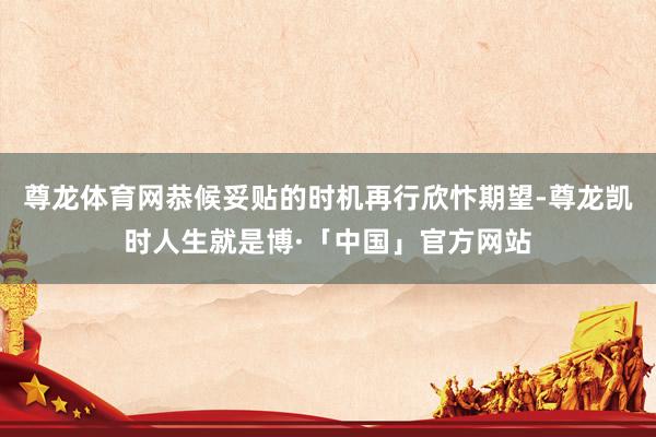 尊龙体育网恭候妥贴的时机再行欣忭期望-尊龙凯时人生就是博·「中国」官方网站