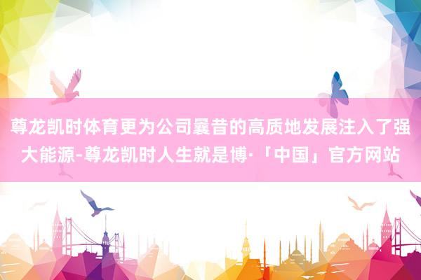 尊龙凯时体育更为公司曩昔的高质地发展注入了强大能源-尊龙凯时人生就是博·「中国」官方网站