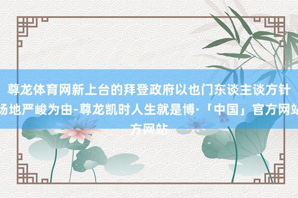 尊龙体育网新上台的拜登政府以也门东谈主谈方针场地严峻为由-尊龙凯时人生就是博·「中国」官方网站