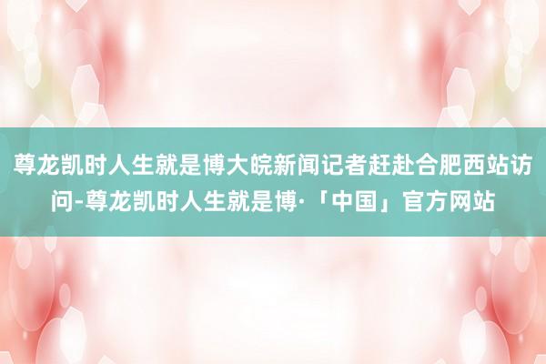 尊龙凯时人生就是博大皖新闻记者赶赴合肥西站访问-尊龙凯时人生就是博·「中国」官方网站