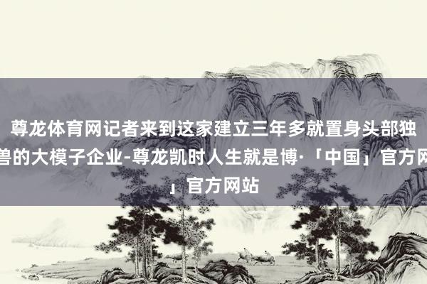 尊龙体育网记者来到这家建立三年多就置身头部独角兽的大模子企业-尊龙凯时人生就是博·「中国」官方网站