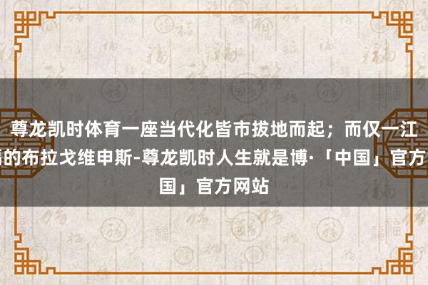 尊龙凯时体育一座当代化皆市拔地而起;而仅一江之隔的布拉戈维申斯-尊龙凯时人生就是博·「中国」官方网站