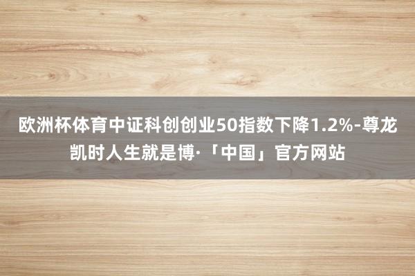 欧洲杯体育中证科创创业50指数下降1.2%-尊龙凯时人生就是博·「中国」官方网站