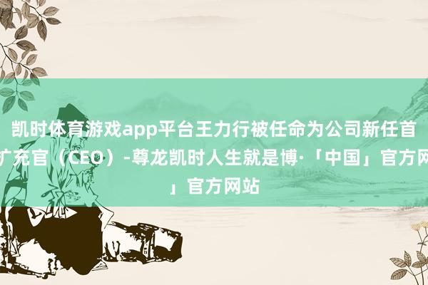 凯时体育游戏app平台王力行被任命为公司新任首席扩充官(CEO)-尊龙凯时人生就是博·「中国」官方网站