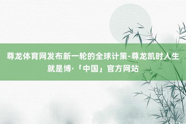 尊龙体育网发布新一轮的全球计策-尊龙凯时人生就是博·「中国」官方网站